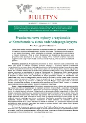 Przedterminowe wybory prezydenckie w Kazachstanie w cieniu nadchodzącego kryzysu