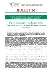 The Modernisation of the Russian Army: Too Ambitious for the Local Defence Industry Cover Image