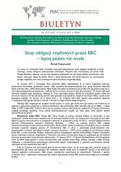 Skup obligacji rządowych przez EBC – lepiej późno niż wcale