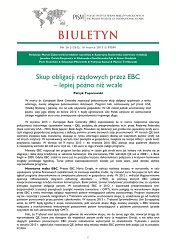 Skup obligacji rządowych przez EBC – lepiej późno niż wcale