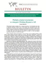 Polityka antyterrorystyczna w relacjach Wielkiej Brytanii z UE