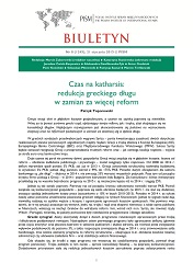 Czas na katharsis: redukcja greckiego długu w zamian za więcej reform