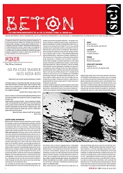 CONCRETE - Cultural propaganda set no. 088, yr. IV, Belgrade, Tuesday, January 26, 2010