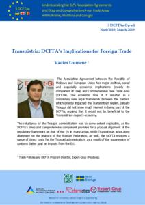 Transnistria: DCFTA’s Implications for Foreign Trade