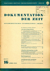 Documentation of Time 1951 / 16 Cover Image