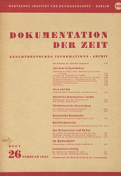 Documentation of Time 1952 / 26 Cover Image