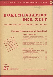 Documentation of Time 1952 / 27 Cover Image
