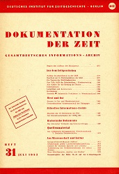 Documentation of Time 1952 / 31 Cover Image
