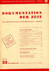 Documentation of Time 1952 / 33 Cover Image