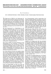 Dokumentation der Zeit 1954 / 62