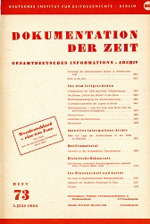 Dokumentation der Zeit 1954 / 73