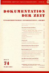 Dokumentation der Zeit 1954 / 74