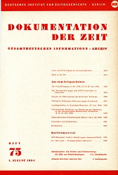 Documentation of Time 1954 / 75 Cover Image