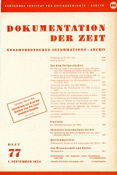 Documentation of Time 1954 / 77 Cover Image