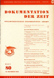 Dokumentation der Zeit 1954 / 80