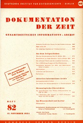Dokumentation der Zeit 1954 / 82