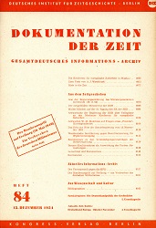 Dokumentation der Zeit 1954 / 84