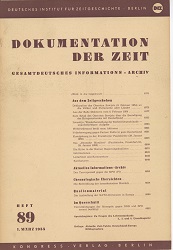 Dokumentation der Zeit 1955 / 89