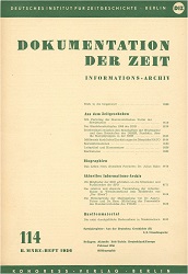 Documentation of Time 1956 / 114 Cover Image