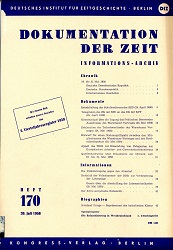 Documentation of Time 1958 / 170 Cover Image