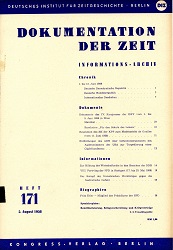 Documentation of Time 1958 / 171 Cover Image