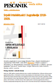 Serbian Intellectuals and Yugoslavia 1918-1929. Cover Image