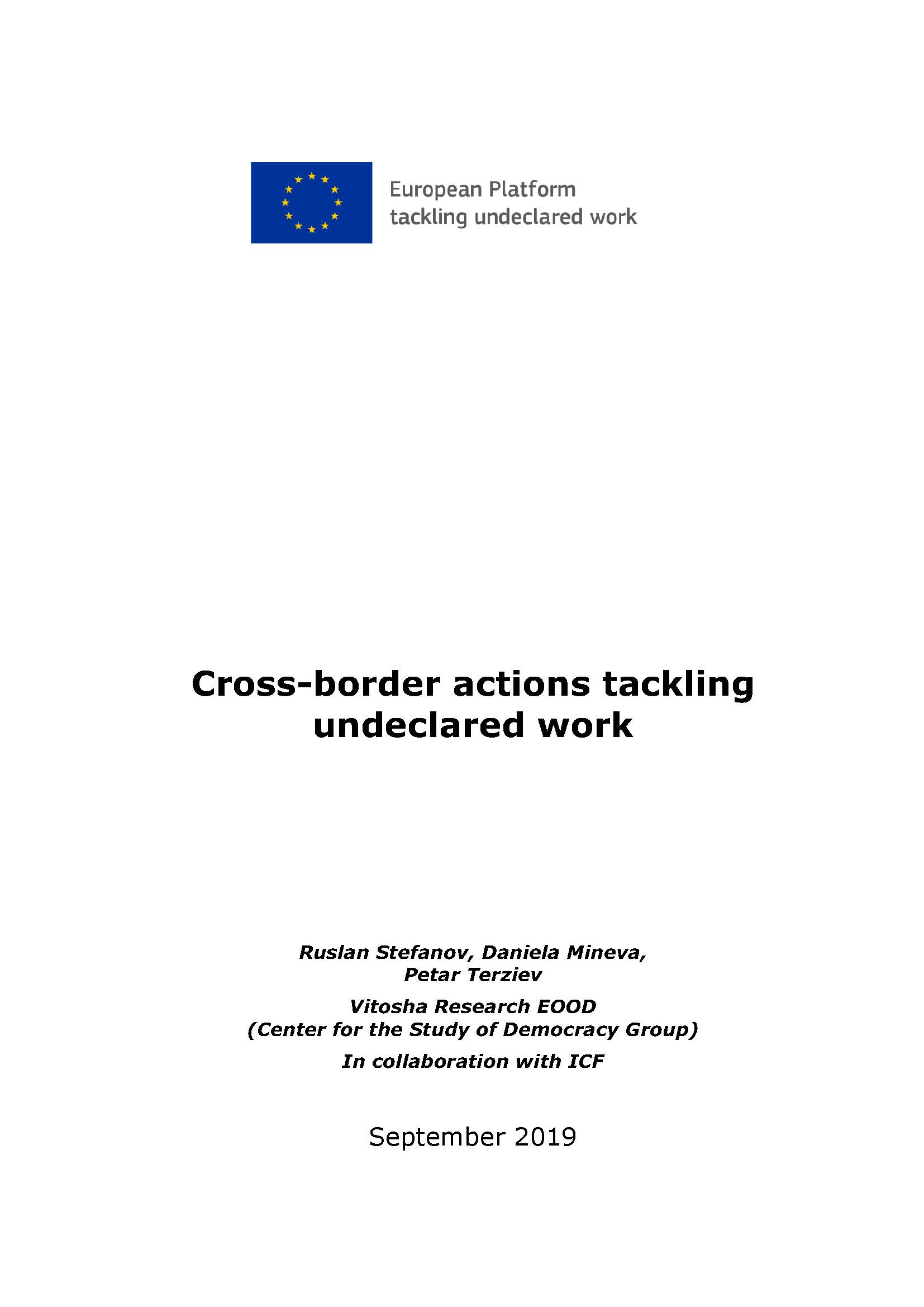 Cross-border actionstackling undeclared work