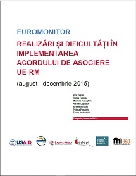 EUROMONITOR 39: Realizări și Dificultăți în Implementarea Acordului de Asociere UE-RM (august - decembrie 2015)