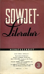 SOWJET-Literatur. Ausgabe 1957-03
