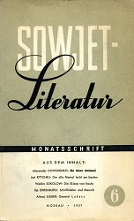 SOWJET-Literatur. Ausgabe 1957-06
