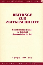 Dokumentation der Zeit 1959 / 192 – Wissenschaftliche Beilage »Beiträge zur Zeitgeschichte (2)«