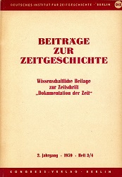 Dokumentation der Zeit 1959 / 202 – Wissenschaftliche Beilage »Beiträge zur Zeitgeschichte 3+4«