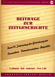 Dokumentation der Zeit 1959 / 194 – Wissenschaftliche Beilage »Beiträge zur Zeitgeschichte - Sonderheft«