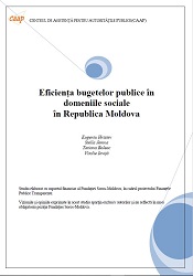 Efficiency of Public Budgets in the Social Fields in the Republic of Moldova Cover Image