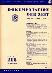 Documentation of Time 1960 / 218 Cover Image