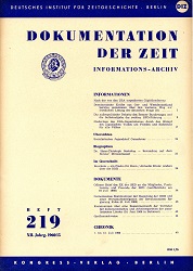 Documentation of Time 1960 / 219 Cover Image