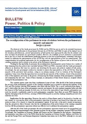 The Reconfiguration of the Parliament in terms of Relations between the Parliamentary Majority and Minority