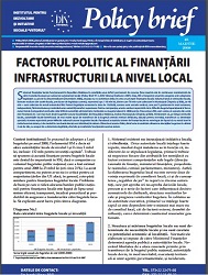 Factorul politic al finanţării infrastructurii la nivel local