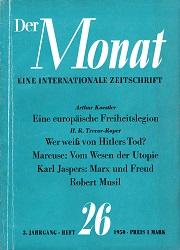 THE MONTH. Year III 1950 Issue 26 Cover Image