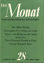 THE MONTH. Year III 1951 Issue 28 Cover Image
