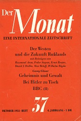 THE MONTH. Year IV 1951 Issue 37 Cover Image