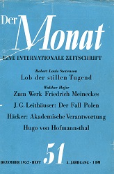 DER MONAT. 05. Jahrgang 1952 Nummer 51
