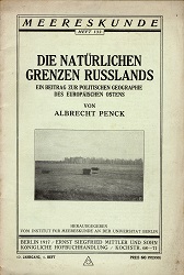 The natural borders of Russia. A contribution to the political geography of the European East