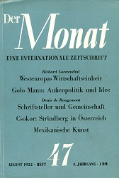 THE MONTH. Year IV 1952 Issue 47 Cover Image