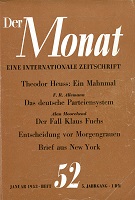 DER MONAT. 05. Jahrgang 1953 Nummer 52