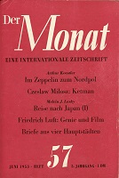 THE MONTH. Year V 1953 Issue 57 Cover Image
