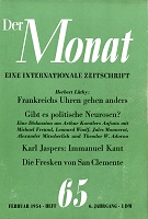 THE MONTH. Year VI 1954 Issue 65 Cover Image