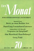 THE MONTH. Year VI 1954 Issue 70 Cover Image