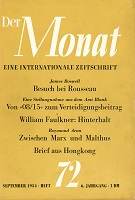 DER MONAT. 06. Jahrgang 1954 Nummer 72