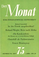 DER MONAT. 07. Jahrgang 1954 Nummer 75